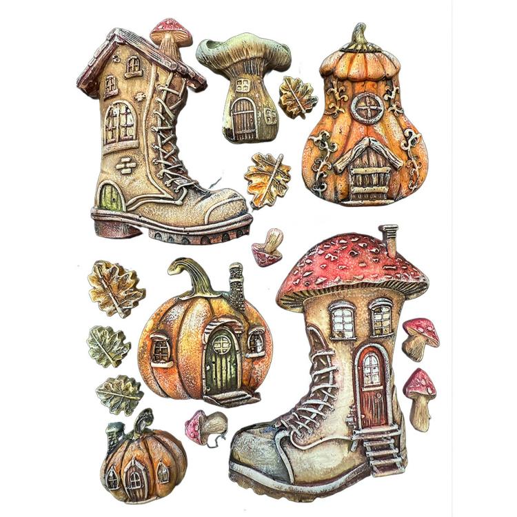 KACMA586 Stamperia Whispering Woods A5 Silicone Mould Pumpkin House