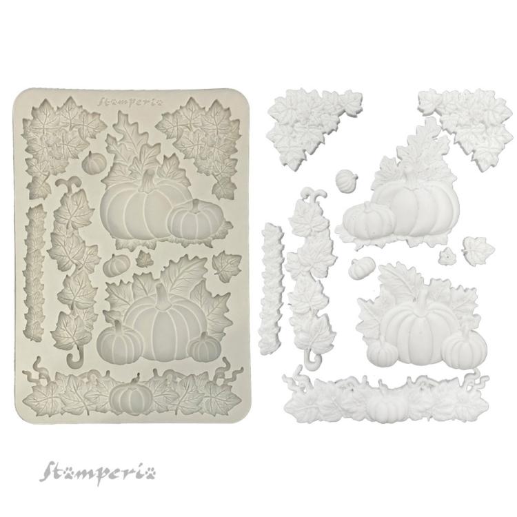 KACMA589 Stamperia Whispering Woods A5 Silicone Mould Pumpkins