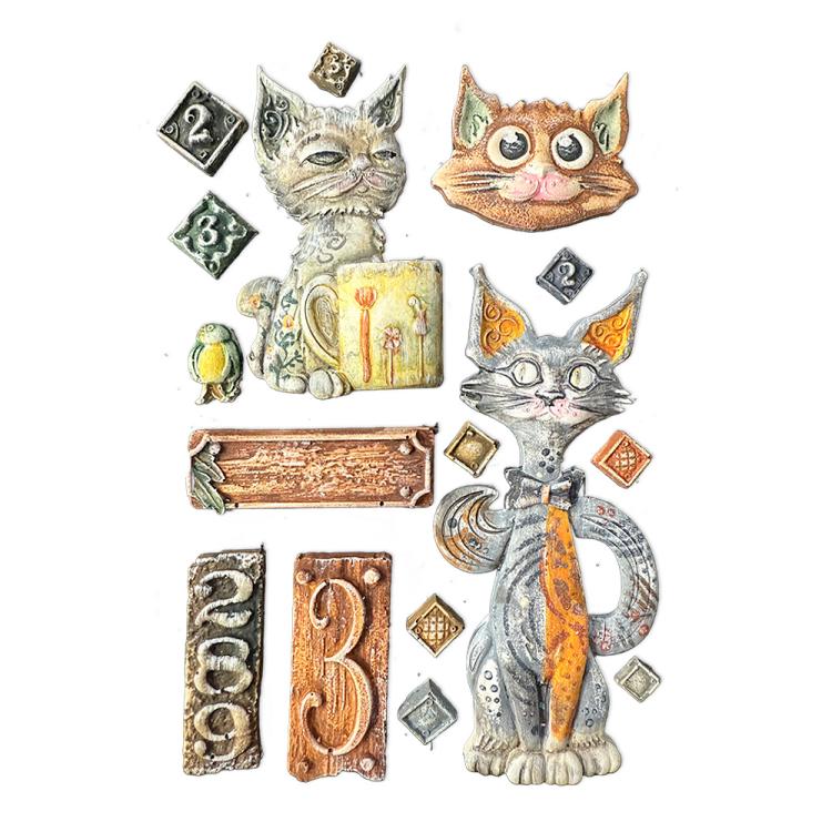 KACMA591 Stamperia Furry Friends A5 Silicone Mould Cat
