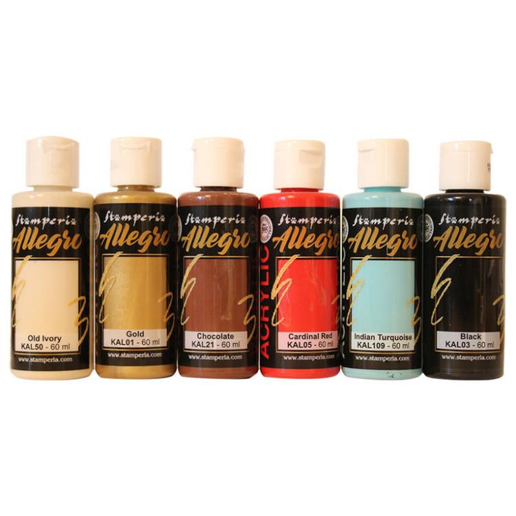 Stamperia Kit 6 Allegro Colors Monica´s Canvas KIT11