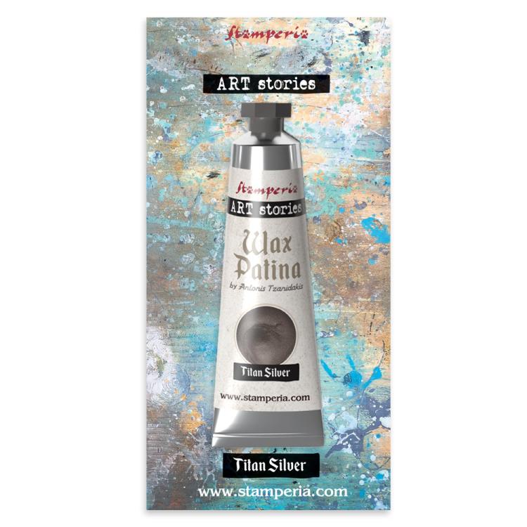 KECW04 Stamperia Wax Patina Titan Silver