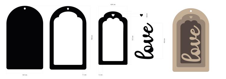 KLSM54 Stamperia Timeless MDF Crafty Shapes Blanks Tag