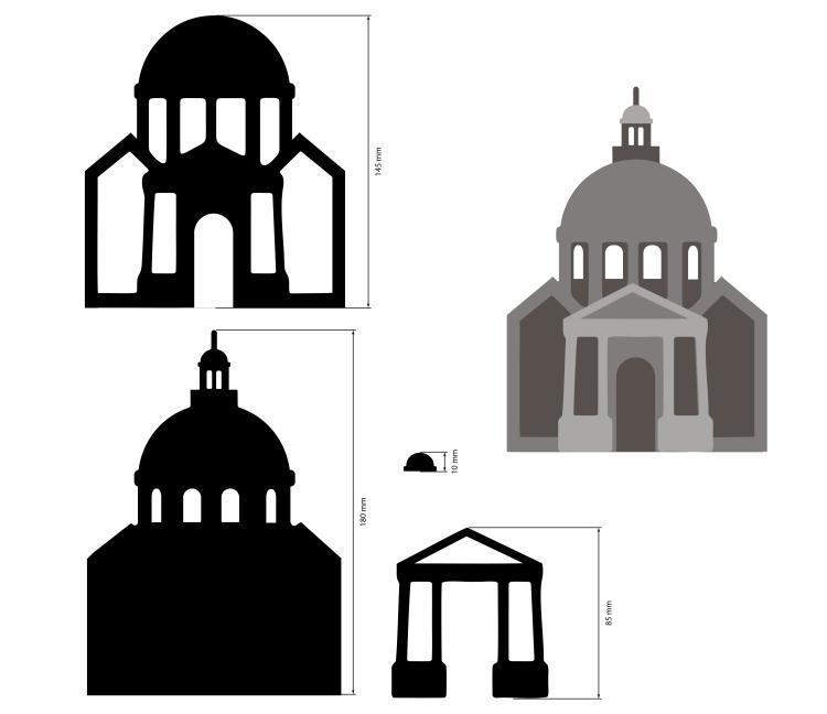 KLSM55 Stamperia Venice City of Art MDF Crafty Shapes Basilica