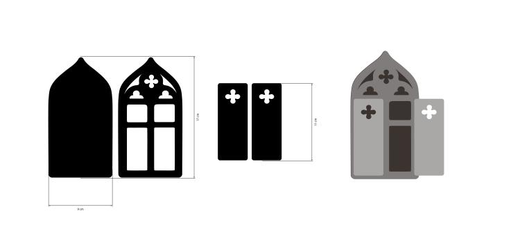 KLSM58 Stamperia Venice City of Art MDF Crafty Shapes Window