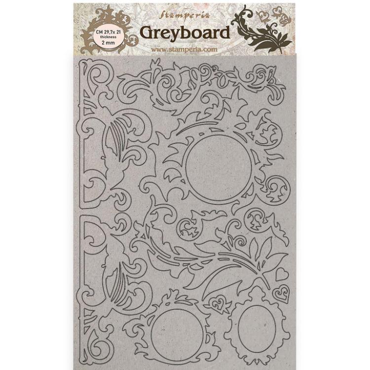 Stamperia A4 Greyboard Casa Granada Decorations #451