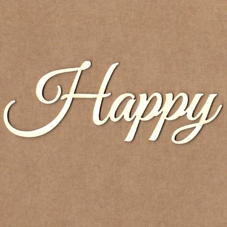 KORA Projects Chipboard "Happy" #2222