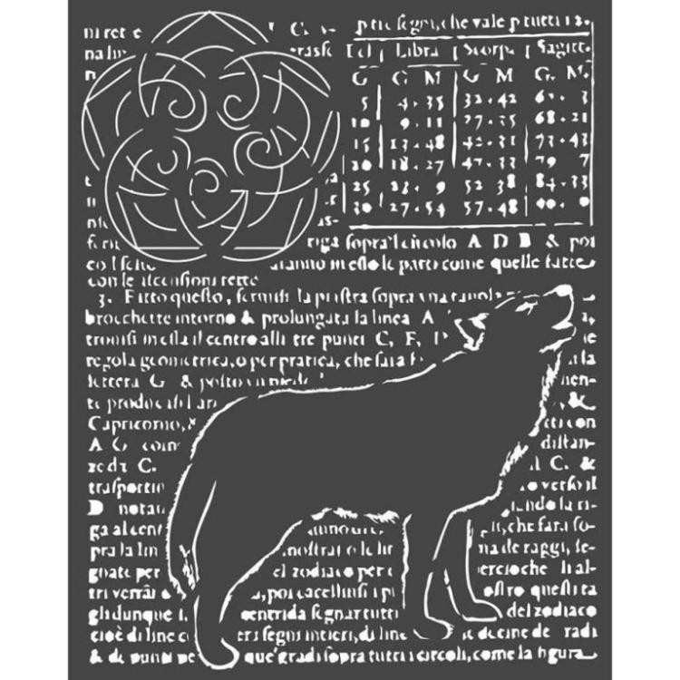 Stamperia Media Stencil Wolf KSTD057