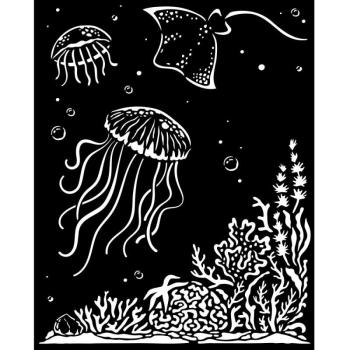 KSTD140 Stamperia Stencil Songs of the Sea Jellyfish