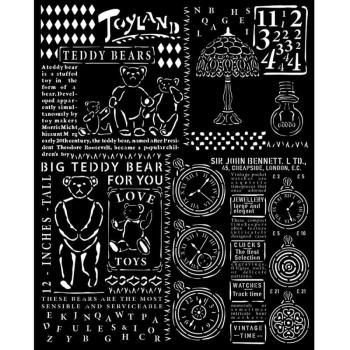 KSTD159 Stamperia Brocante Antiques Stencil Teddy Bear