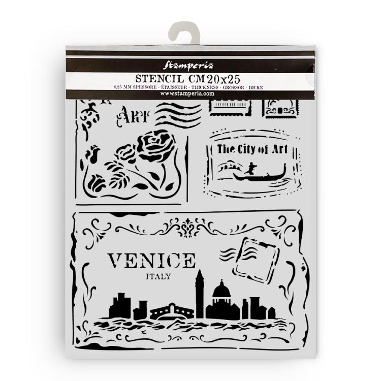 KSTD183 Stamperia Venice City of Art Stencil Cards