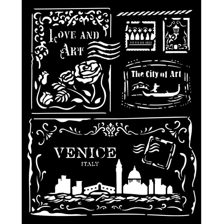 KSTD183 Stamperia Venice City of Art Stencil Cards