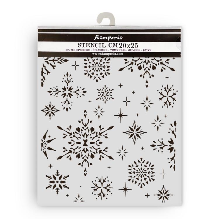 KSTD184 Stamperia The Owl's House Stencil Snowflakes