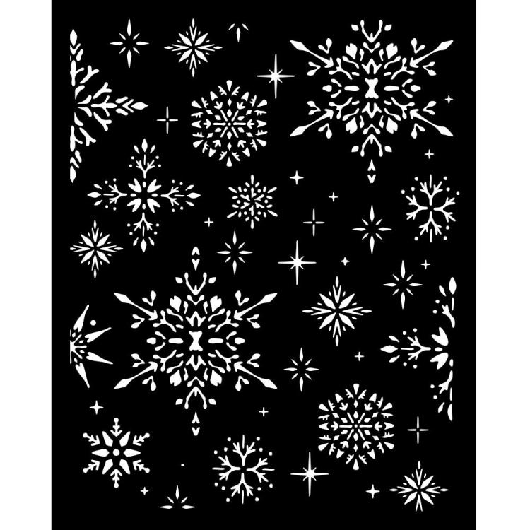 KSTD184 Stamperia The Owl's House Stencil Snowflakes