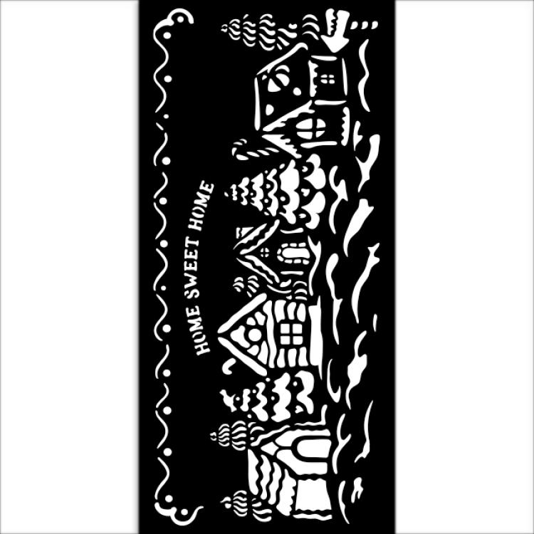 KSTDL123 Stamperia Candy Christmas Stencil Village