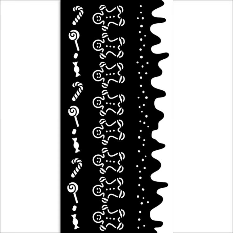 KSTDL125 Stamperia Candy Christmas Stencil Stripes