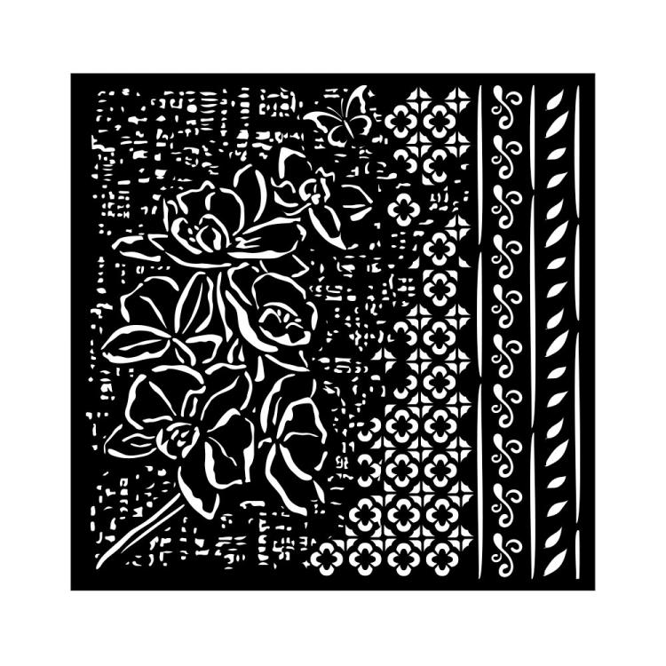 KSTDQ101 Stamperia Orchids and Cats Stencil Patterns