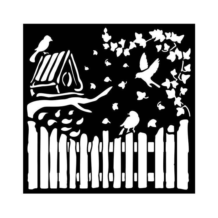 KSTDQ122 Stamperia House of Roses Thick Stencil 18x18cm Fence