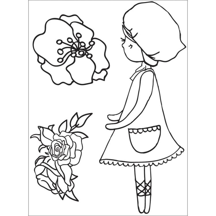 Kaisercraft Clear Stamp Set Lil´Primrose Blooms