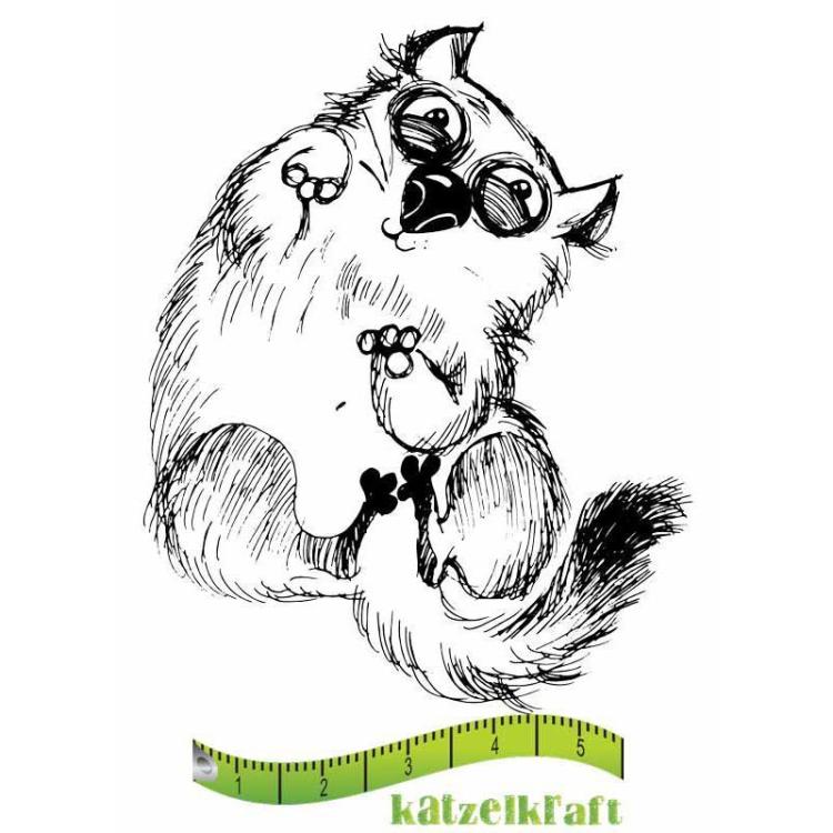 Katzelkraft French Style Rubber Stamp Les gros chats 07