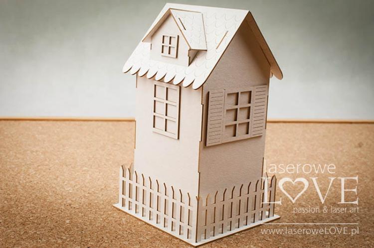 Laserowe Love  3D Tenement House Tea Box