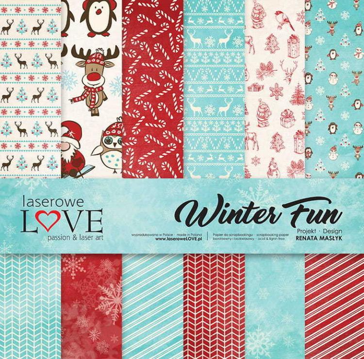 Laserowe LOVE 12x12 Paper Pack Winter Fun