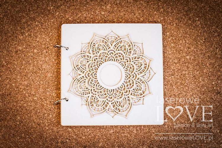 Laserowe Love Album 20x20 cm Mandala Indiana