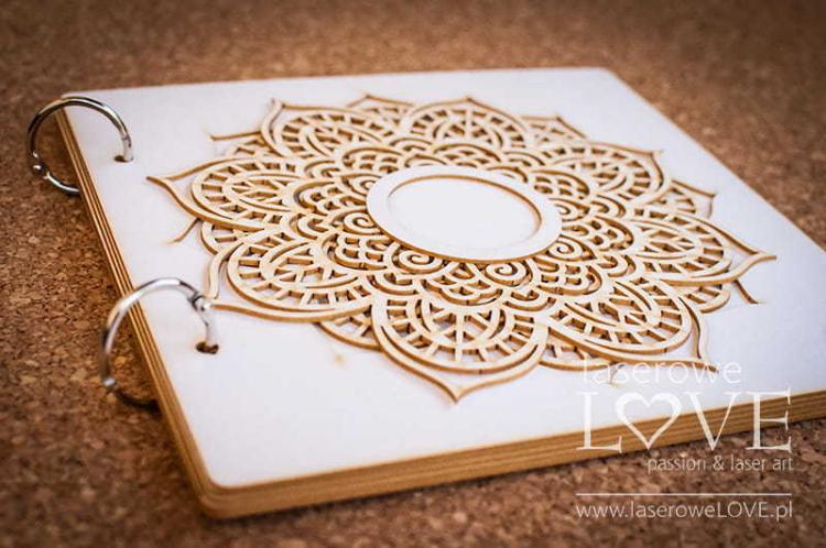 Laserowe Love Album 20x20 cm Mandala Indiana