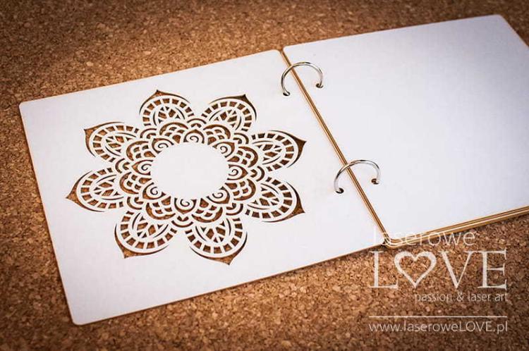 Laserowe Love Album 20x20 cm Mandala Indiana