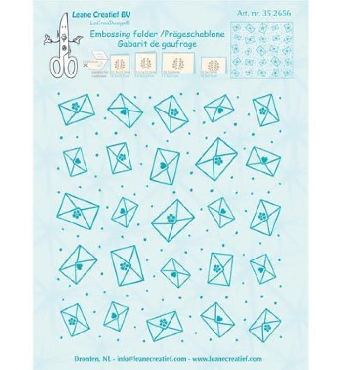 Leane Creatief Embossing Folder Background Envelopes