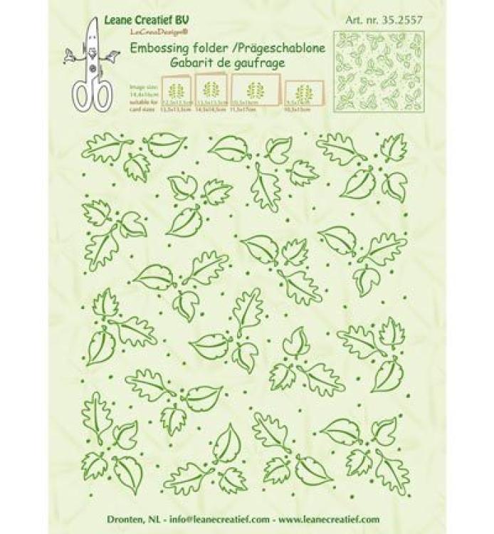 Leane Creatief Embossing Folder Leaves (Blätter)