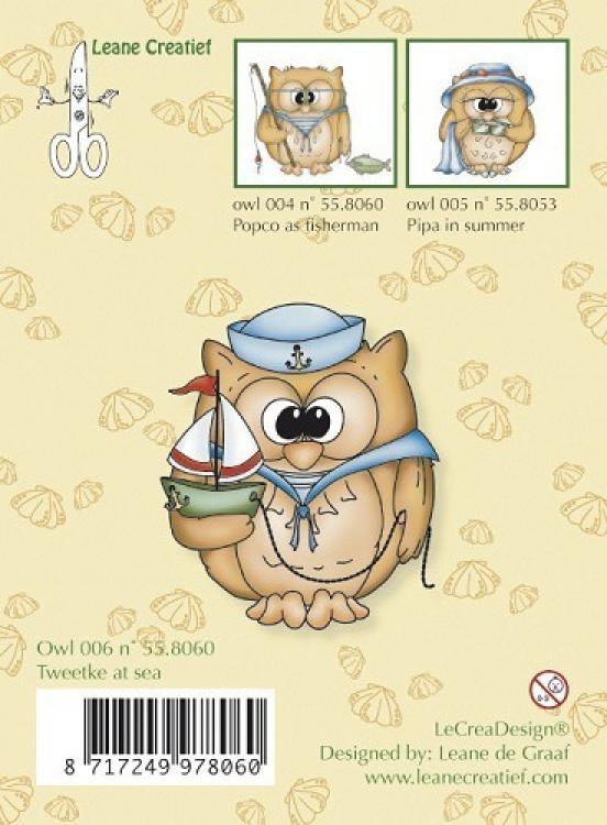 Leane Creatief Stamp Owl Tweetke at Sea 55.8060