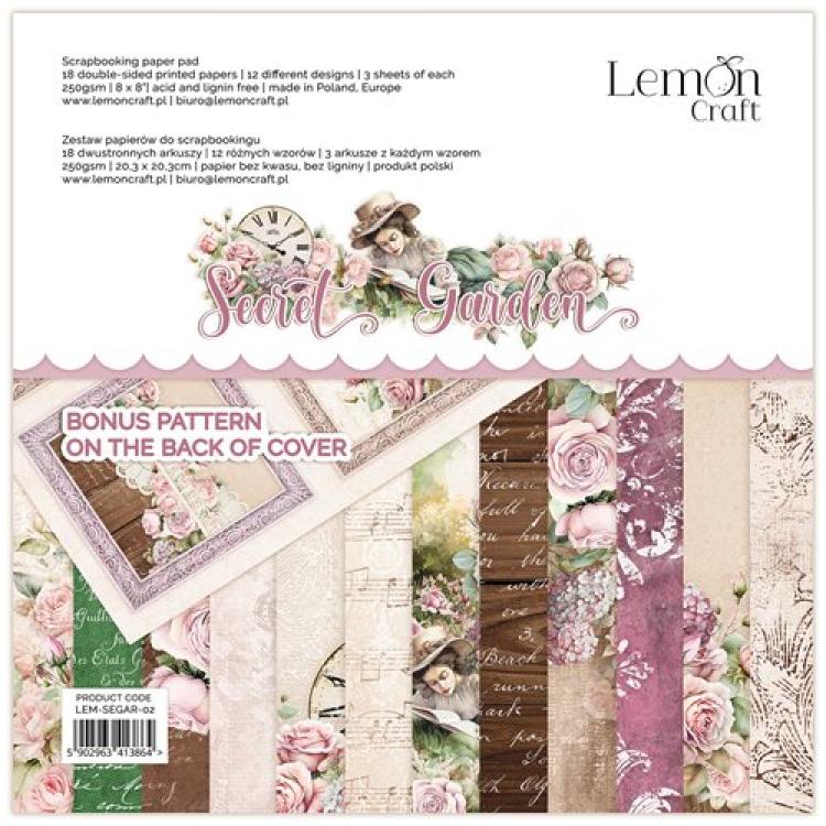 Lemon Craft 8x8 Paper Pad Secret Garden