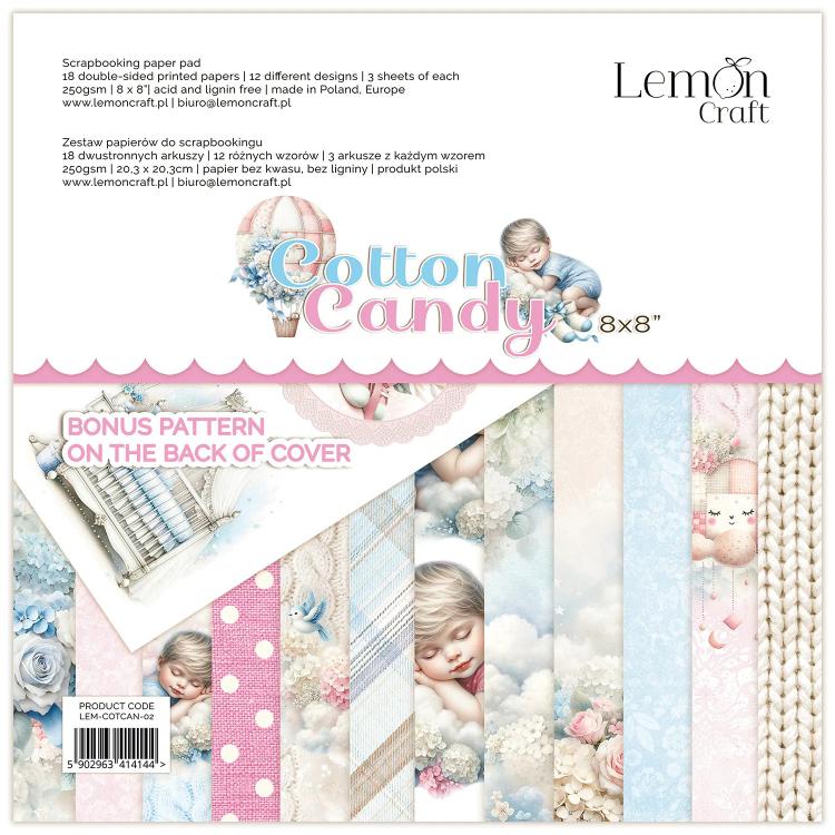 LemonCraft Cotton Candy 8x8 Paper Pad