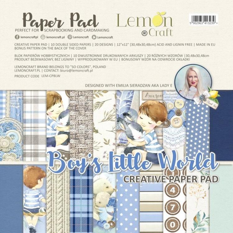 Lemon Craft 12x12 Creative Paper Pack Boy's Little World