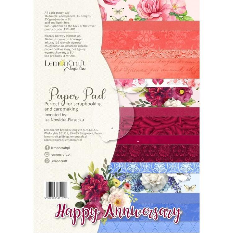 Lemon Craft A4 Paper Pack Happy Anniversary