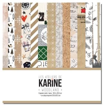Les Ateliers de Karine 12x12 Woodland Paper Pack