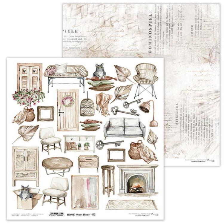 Lexi Design 12x12 Paper Pad Home Sweet Home