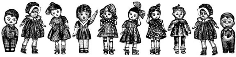 Lost Coast Designs Stamp Dolls Border