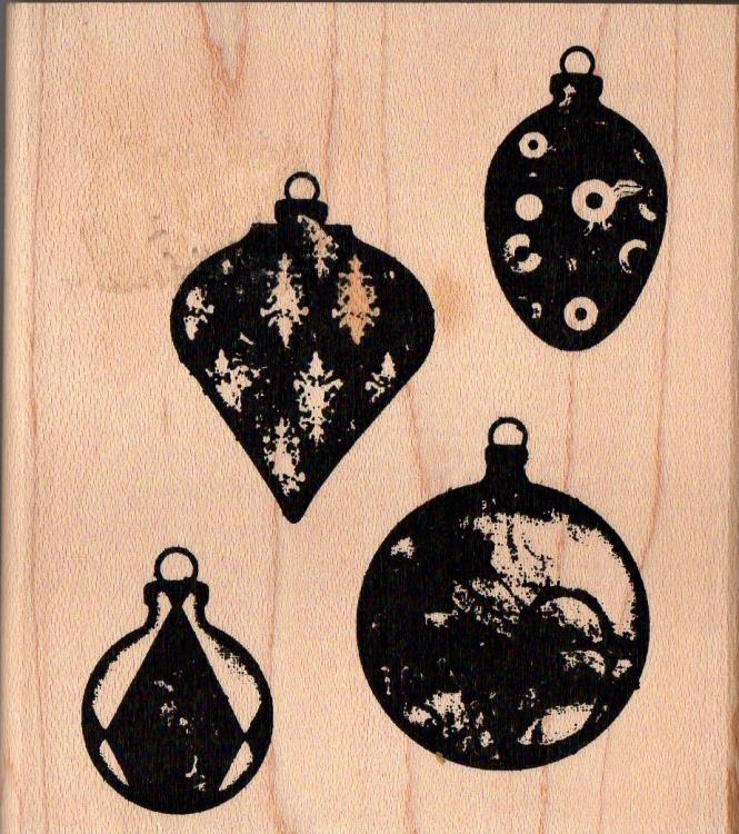 Suzanne Carillo Mounted Stamp Noel Ornaments