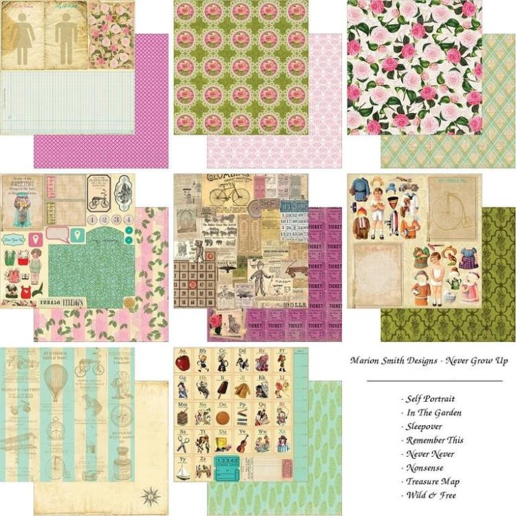 Marion Smith Paper 12x12 Never Grow BUNDLE