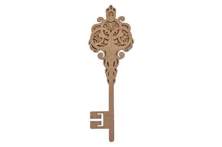 Laserowe Love HDF Steampunk Key with Ornaments