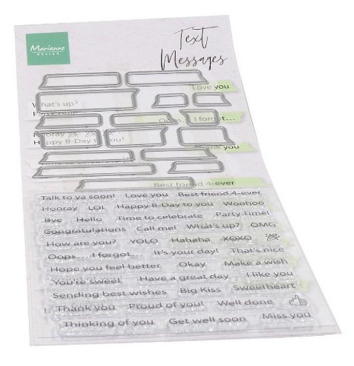 MD Clear Stamps and Dies Text Messages #CS1060