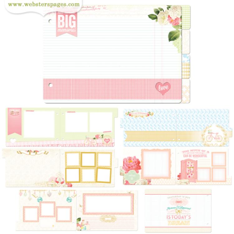 Websters Pages Growing Up Girl Chipboard Album #MINB05