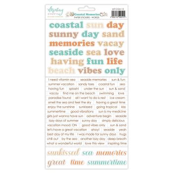 Mintay Papers 6x12 Paper Stickers Costal Memories Words