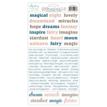 Mintay Papers 6x12 Paper Stickers Dreamland Words