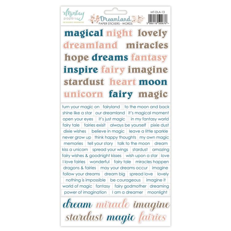 Mintay Papers 6x12 Paper Stickers Dreamland Words