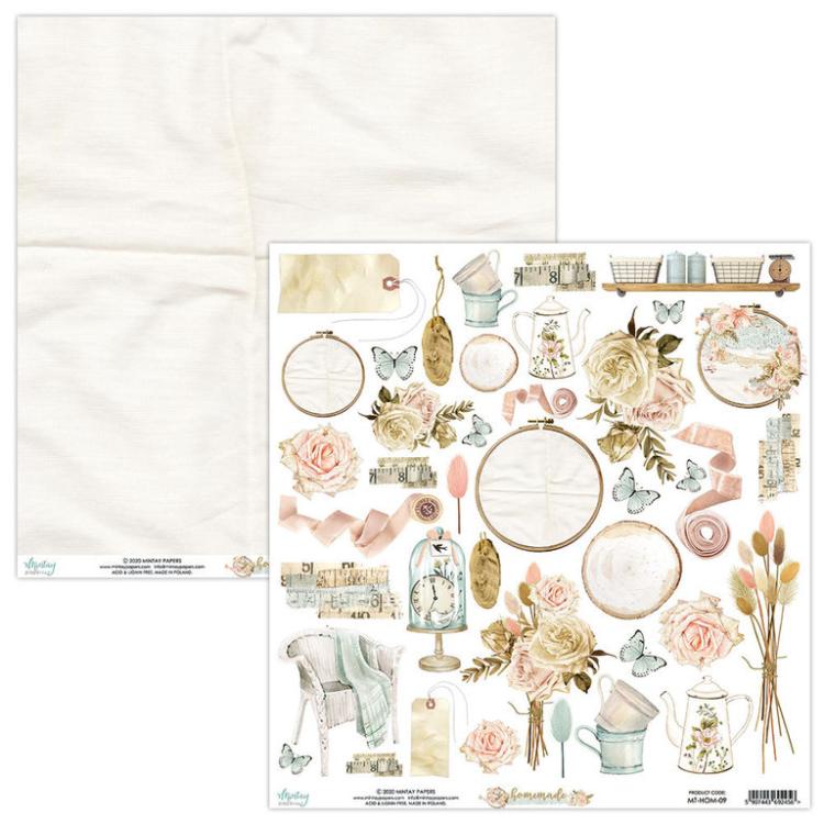 SET Mintay 12x12 Paper Sheet Homemade Elements #09