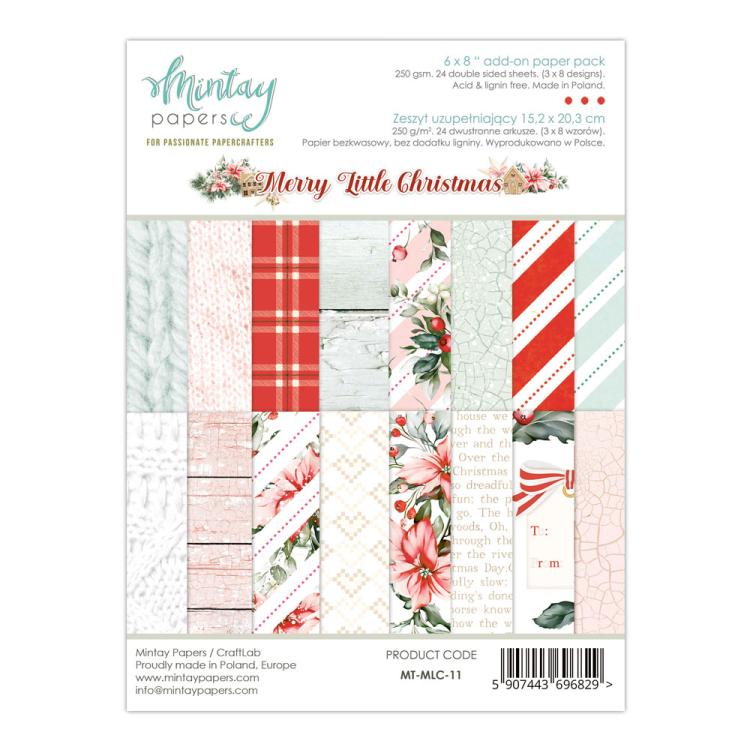 Mintay 6x8 Add-on Paper Pad Merry Little Christmas