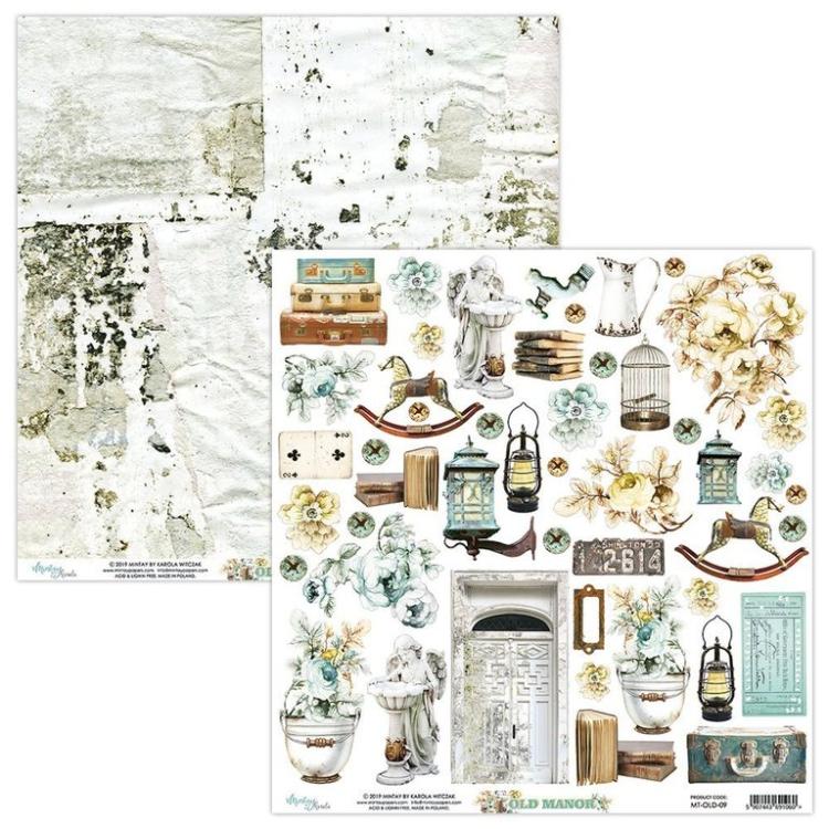 SET Mintay 12x12 Paper Sheet Old Manor #09
