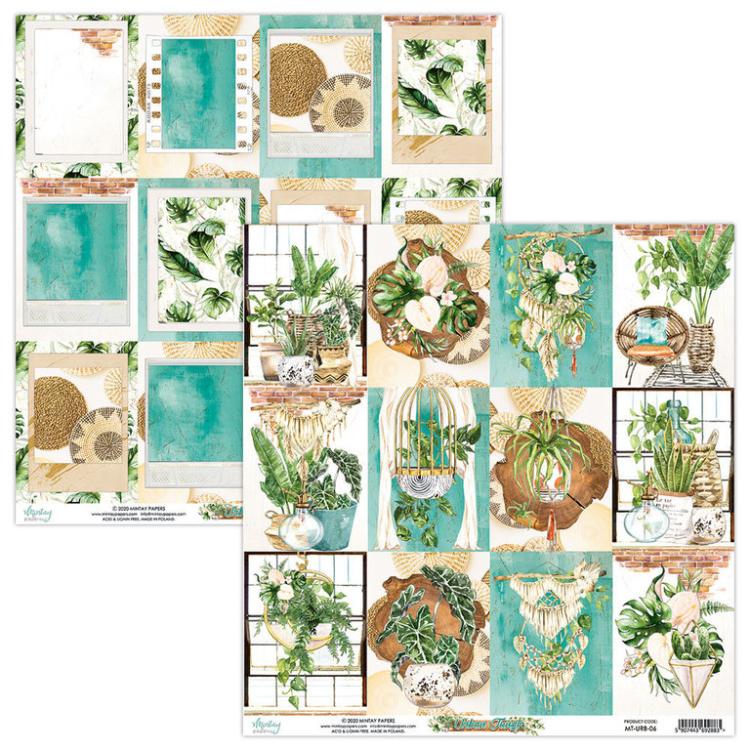 SET Mintay 12x12 Paper Sheet Urban Jungle Cards #06_eingestellt